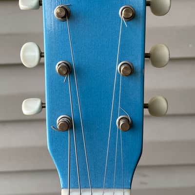 Supro vintage electric guitar 1960s calypso Blue image 3