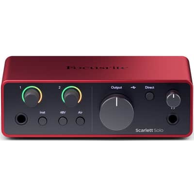 FOCUSRITE SCARLETT SOLO STUDIO (4th Gen) USB Audio Interface, Mic, Headphones, Cable and Software image 2
