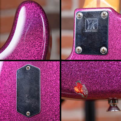 Ernie Ball Music Man Stingray Fuchsia Sparkle 1989 w/Hard Shell Case image 17