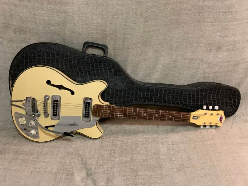 Vintage 1960's Teisco EP-9T / EP-8T Hollowbody Guitar Rare White