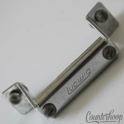 Ludwig P32 Butt Plate Vintage 70s Block Logo Snare Drum Part Strainer Holder USA image 1