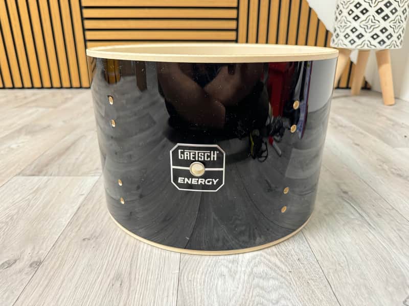 Gretsch Energy Tom Drum Shell 12”x8” Bare Wood Project / Black #OJ68 image 1