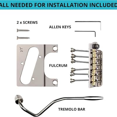 Vega-Trem VT2ND Teletrem Classic Telecaster Guitar Tremolo Bridge No Mods Easy Installation image 3