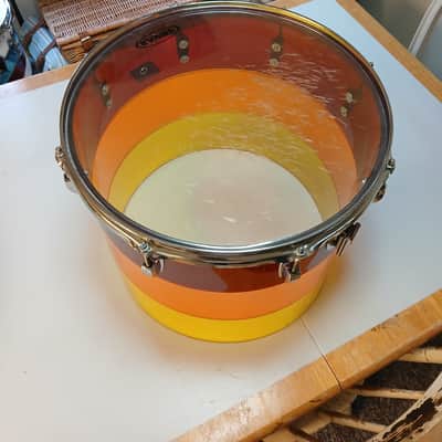 Ludwig Vistalite Concert Tom 16x14 Tequila Sunrise Mid 70s - Tequila Sunrise image 5