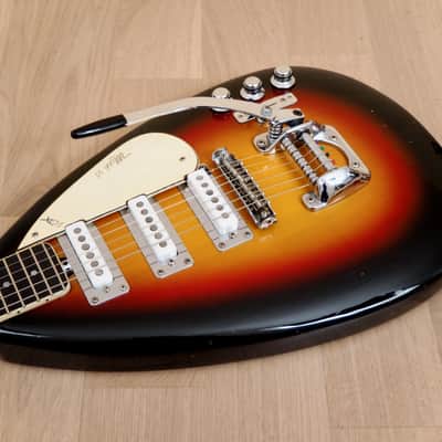 1960s Vox Mark VI Teardrop Vintage Electric Guitar Sunburst w/ Case, Eko image 12