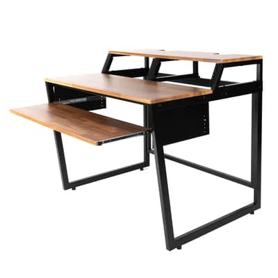 Wavebone Star Rover™ Studio Desk with Keyboard Tray - Wood Finish image 3