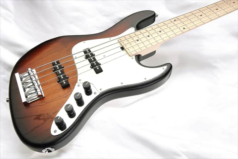 Sadowsky MetroLine 21-Fret Vintage J/J Bass, Swamp Ash Body, Maple Fingerboard, 5-String - Almond Sunburst Transparent Satin image 1
