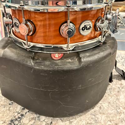 DW Collector's Series Cherry Standard 5x14 Snare Drum 2012 - Natural Gloss Lacquer w/ Hard Case image 5