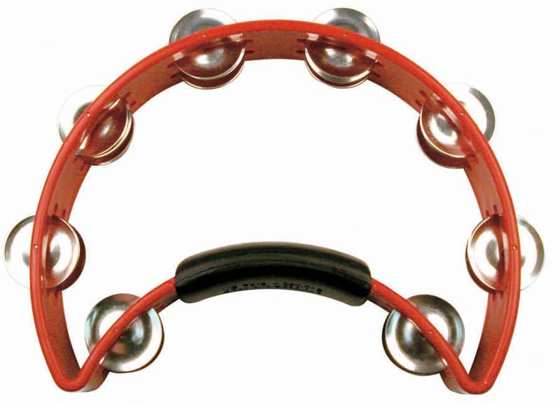 Rhythm Tech RT1030 Red Tambourine - Nickel Jingles image 1