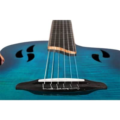 Ortega TourPlayer Series Thinline Crossover Electric Nylon Guitar w/Bag image 4