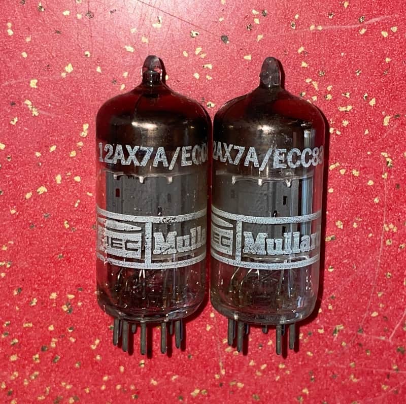 2 Mullard 7025 12AX7 ECC83 Preamp Vacuum Tubes! Vintage Pair 12AX7A image 1