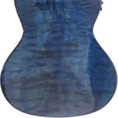 Lanikai QM-BLCET Quilted Maple Cutaway Acoustic-Electric Tenor Ukulele, Blue Stain image 3