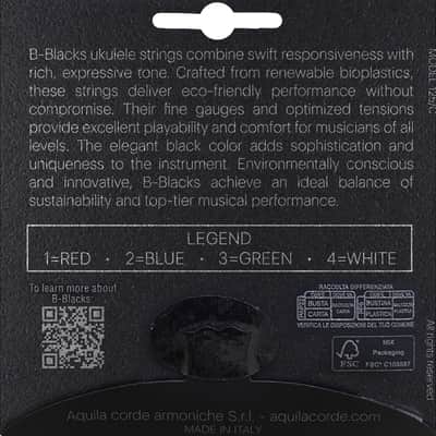 Aquila B-Blacks Ukulele Strings – Tenor High G  – 182U image 3