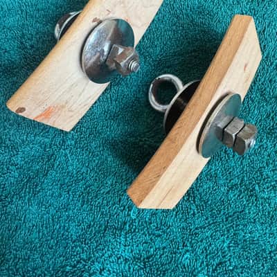 Ludwig Two Vintage WFL Marching Bass Drum Eyelet Bracket Mount Part 50s 60s image 3