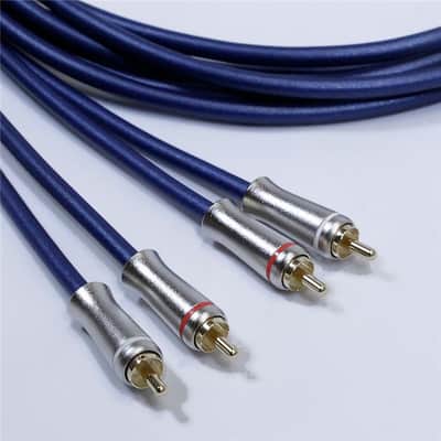 Noah'sark [Summer Bonus Sale] PASSGO BLUE RCA Cable (Stereo) (2.0m) (Passgo Blue) (Line Cable/Stereo Cable) (Stereo RCA-RCA) (RCA(L/R)-RCA(L/R)) (Made in Japan) image 2