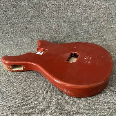 Red Single Humbucker Guitar Double Cutaway Body image 3