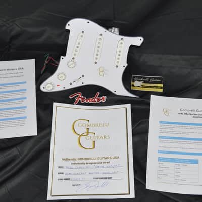 "WHITE KNIGHT" Fender Classic 50's Loaded Stratocaster Pickguard Hot Wired Dual Vintage Booster and Dual Cap image 1