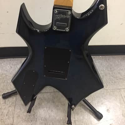 BC Rich Warlock Platinum Series Blue / Black with Widow Head Stock image 6