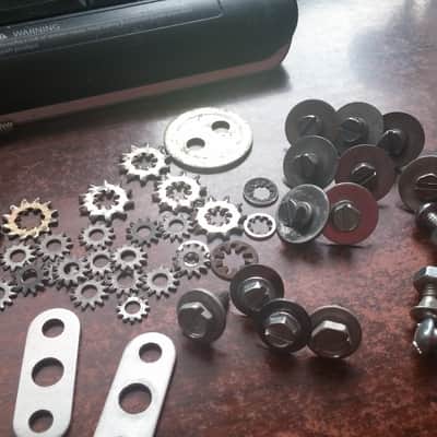 Rogers VINTAGE DRUM PARTS LOT Star Mount Washers BOLTS / LUG MOUNTING SCREWS image 3
