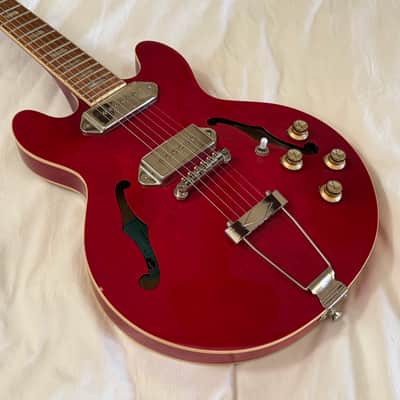 2020 Epiphone Casino Coupe - Small Body (Les Paul Size) Casino - Cherry - Free Pro Setup image 4