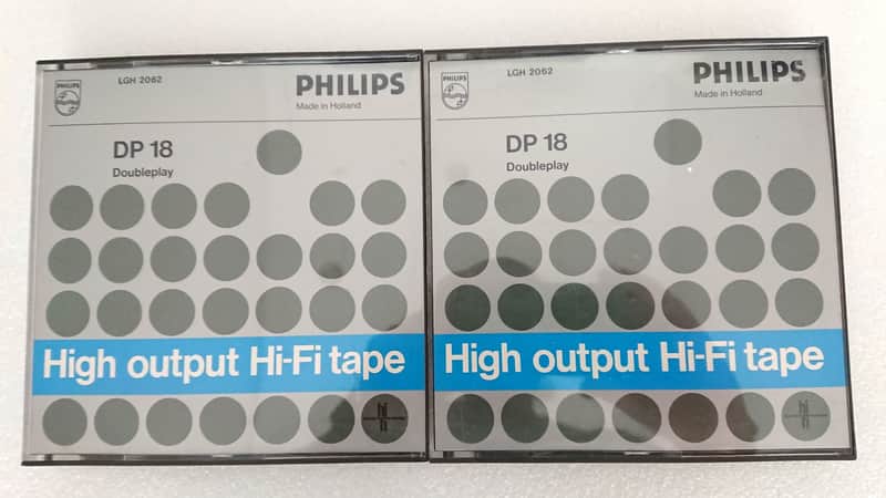 Philips DP 18 7-inch double play audio tape (set of 2 (TWO)) - in original plastic cases image 1
