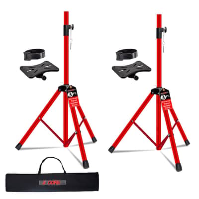 5 Core Speaker Stand Pair Height Adjustable 36" Heavy Duty PA DJ Tripod Studio Monitor Stands image 1