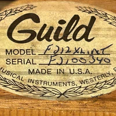 Guild F-212XL 12-string Jumbo Acoustic Guitar Natural 1981 image 22