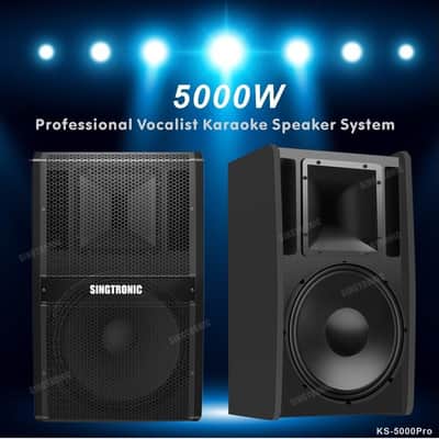 Singtronic 5000W Vocal Karaoke Speakers High End Quality - (Pair) image 2