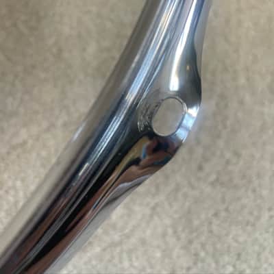 Ludwig 13” 8 hole snare drum or Tom steel hoop 70s 80s - Chrome image 5