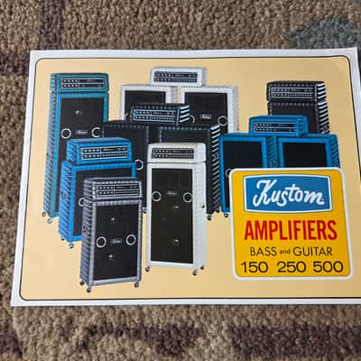 Vintage Circa 1971 Kustom Amplifier (150, 250, 500) Catalog! Rare, Original Case Candy, Paperwork! image 1