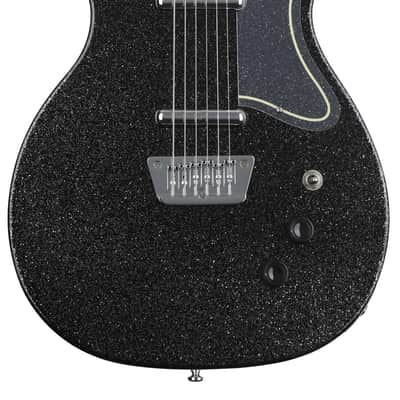 Danelectro Baritone Electric Guitar - Black Metalflake image 1