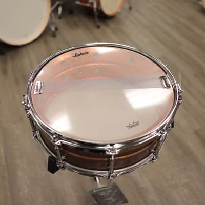 Ludwig 5x14" Raw Copperphonic Snare Drum with Tube Lugs LC661T image 7