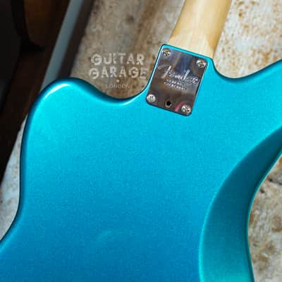 Fender USA American Professional Jazzmaster Blue Sparkle Metallic offset guitar - AVRI neck - p90 image 16