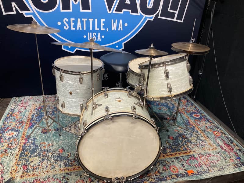 WFL - 1950s Buddy Rich, Super Classic 4-Piece Drum Set, Complete! 22", 16", 13", 5.5x14", WMP w/All Nickel Hardware and Stands. Immaculate! image 1