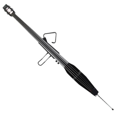 STAGG Metal Black Electric Double Bass With Gigbag Plus 1/4" Output Jack EUB Electric Upright Bass image 7