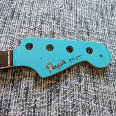 2023 Fender American Vintage II 1966 Jazz Bass Rosewood Neck Sea Foam Green Headstock image 2