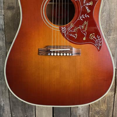 Custom Shop 1960 Hummingbird Fixed Bridge Heritage Cherry Sunburst Gibson image 3
