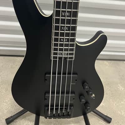 Schecter SLS Evil Twin-5 Bass Guitar plus Schecter SGR6 Bass Hardshell Case 2026 - Satin Black image 3