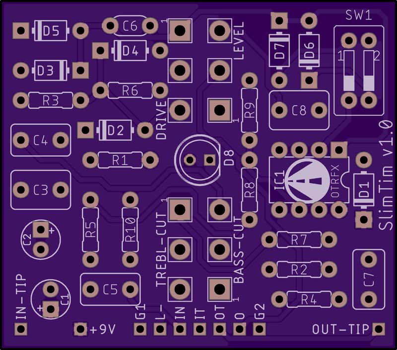 SlimTim PCB - Build your own Timmy overdrive pedal! image 1