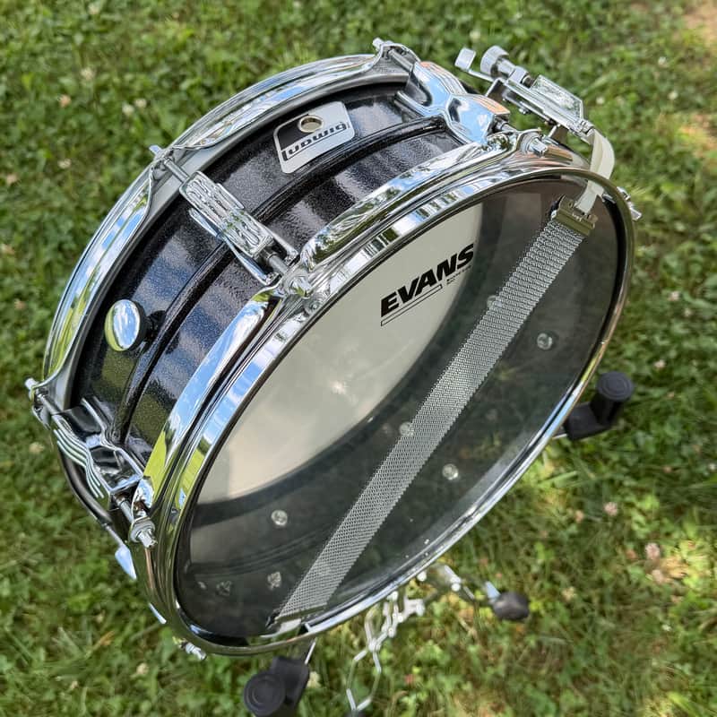 Ludwig LM404 Acrolite 5x14" 8-Lug Black Galaxy Snare Drum image 1