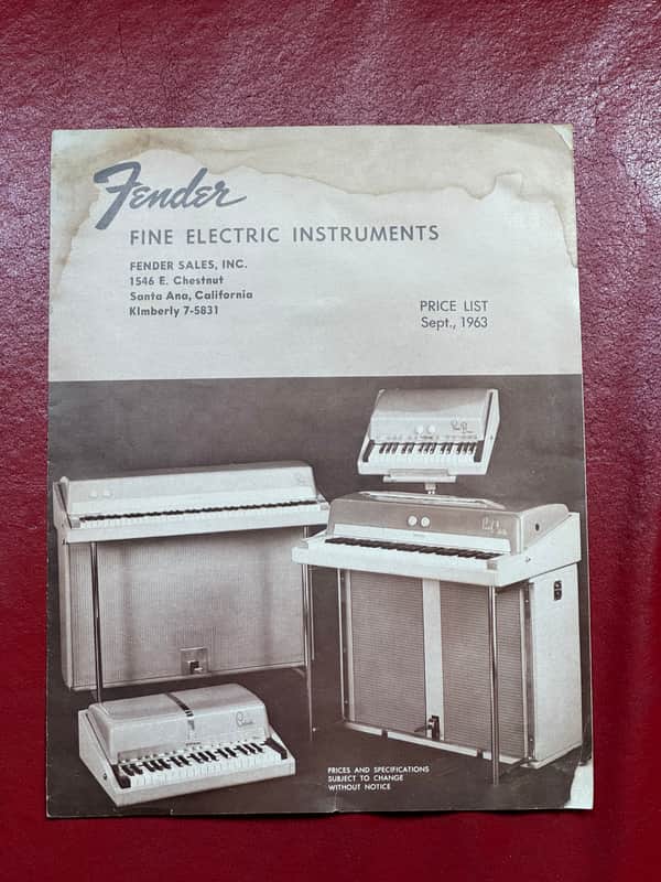 Fender Price List 1963 image 1