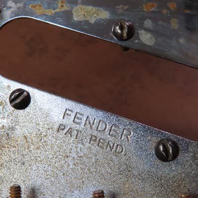 AGED Fender USA PAT PENDING Telecaster BRIDGE vintage 3 saddle RELIC 52 Tele Nocaster MEDIUM-HEAVY relic image 11