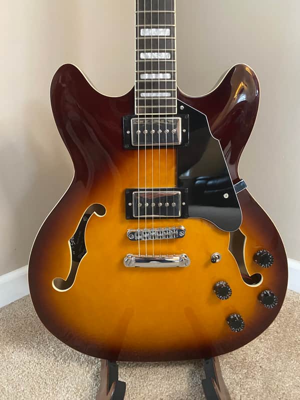 Grote “335-Style” Semi-Hollow Body with Seymour Duncan Phat Cat P90 Pickups - 2021 - Vintage Burst image 1