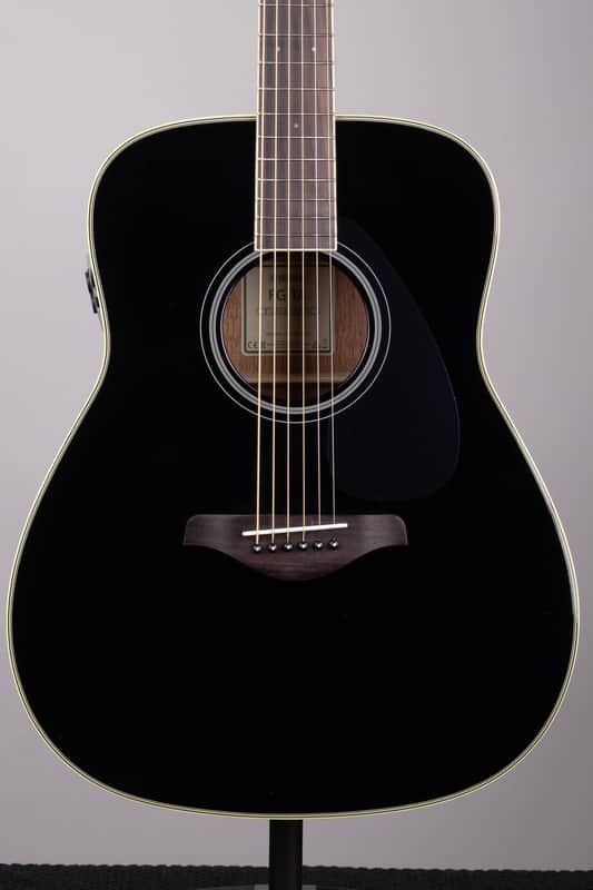 Yamaha FG-TA TransAcoustic Dreadnought Acoustic-Electric Guitar - Black image 1