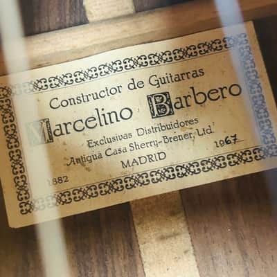 1967 Marcelino Barbero Classical Guitar image 13