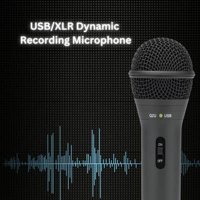 Samson Q2U Handheld Dynamic XLR/USB Microphone Bundle with Boom Arm, Shock Mount, and Pop Filter image 2