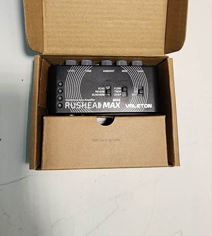 Valeton RushHead Max Bass USB Chargeable Portable Pocket Bass Headphone Amp image 1