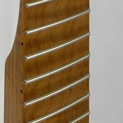 Warmoth Warhead Headstock Electric Guitar Neck 2025 - Roasted Flame Maple image 4