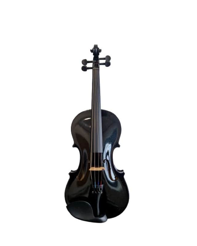 Black Student Violin with Case - String Instruments - Black - Excellent w/ Hard Case image 1