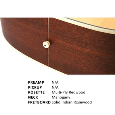 Parkwood S61 Dreadnought Body Acoustic Guitar - Natural image 3